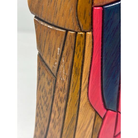Woodflair Handmade Peru Multicolor Wood Mary Joseph Jesus Sculpture Wood Figure - Picture 8 of 8